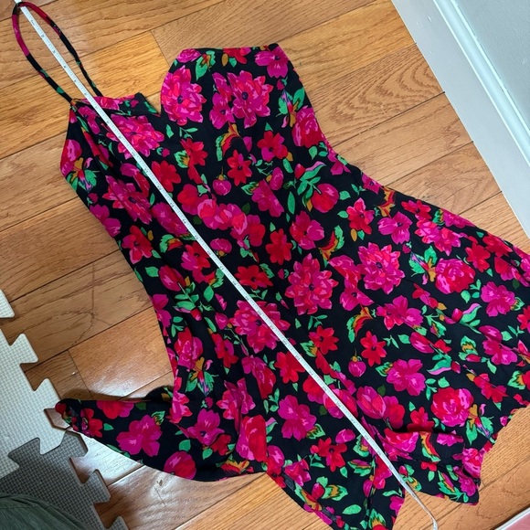 Rampage Vintage‎ Floral Romper Black and Pink Size 7 - Picture 8 of 8